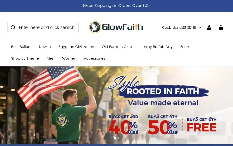 Screenshot of glowfaith.com