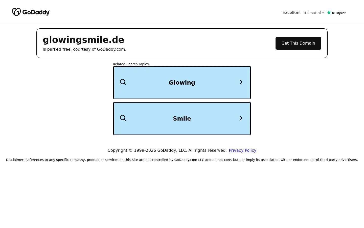 Screenshot of glowingsmile.de