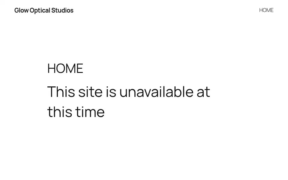 Screenshot of glowopticalstudios.com