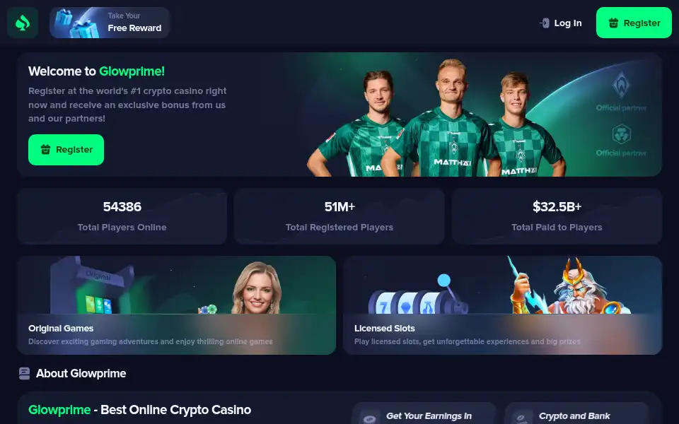 Screenshot of glowprime.vip