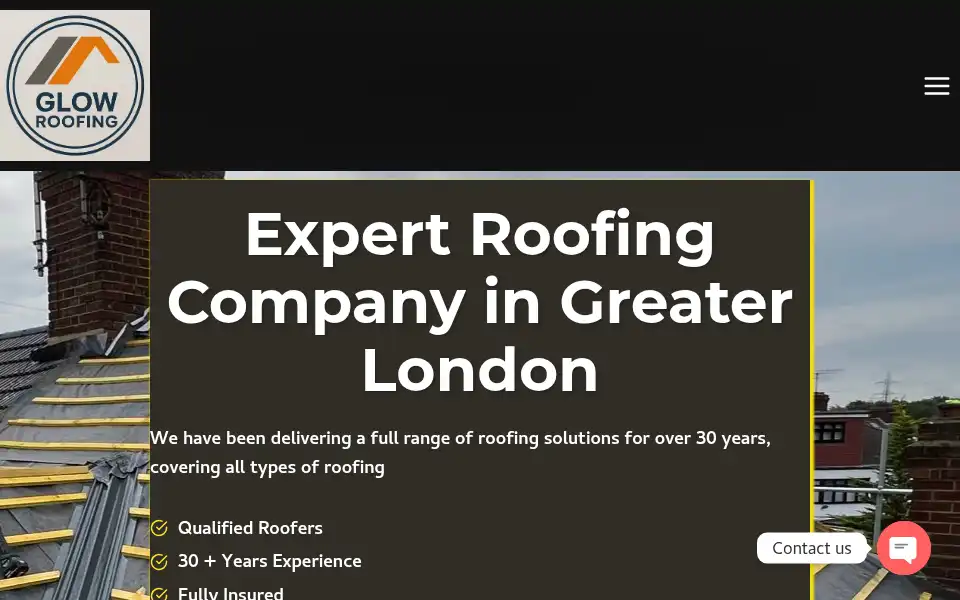 Screenshot of glowroofing.co.uk