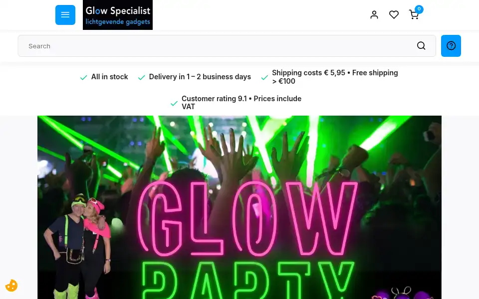 Screenshot of glowspecialist.nl