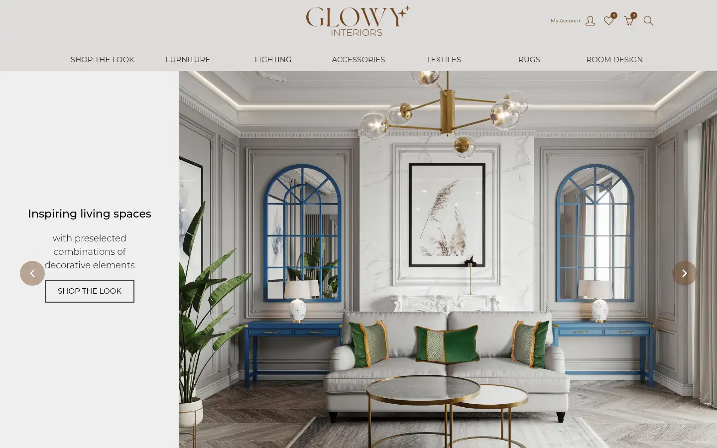 Screenshot of glowyinteriors.co.uk