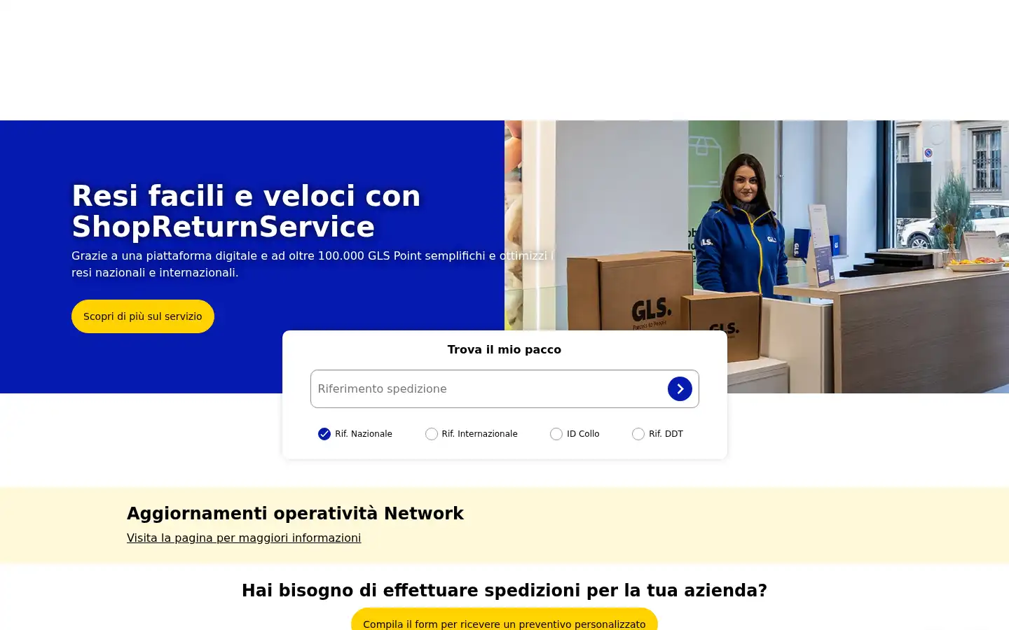 Screenshot of gls-italy.com