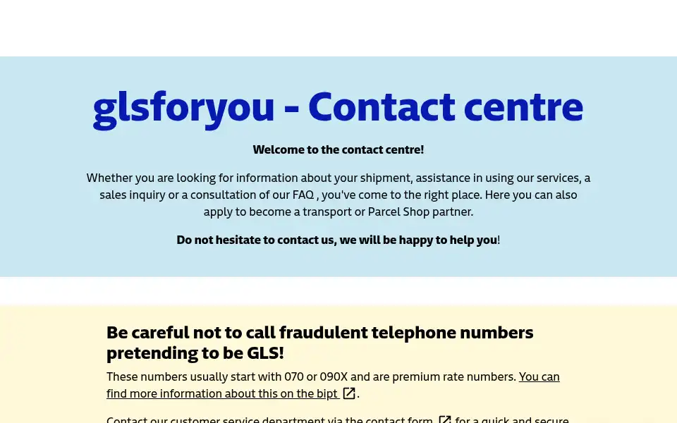 Screenshot of glsforyou.be