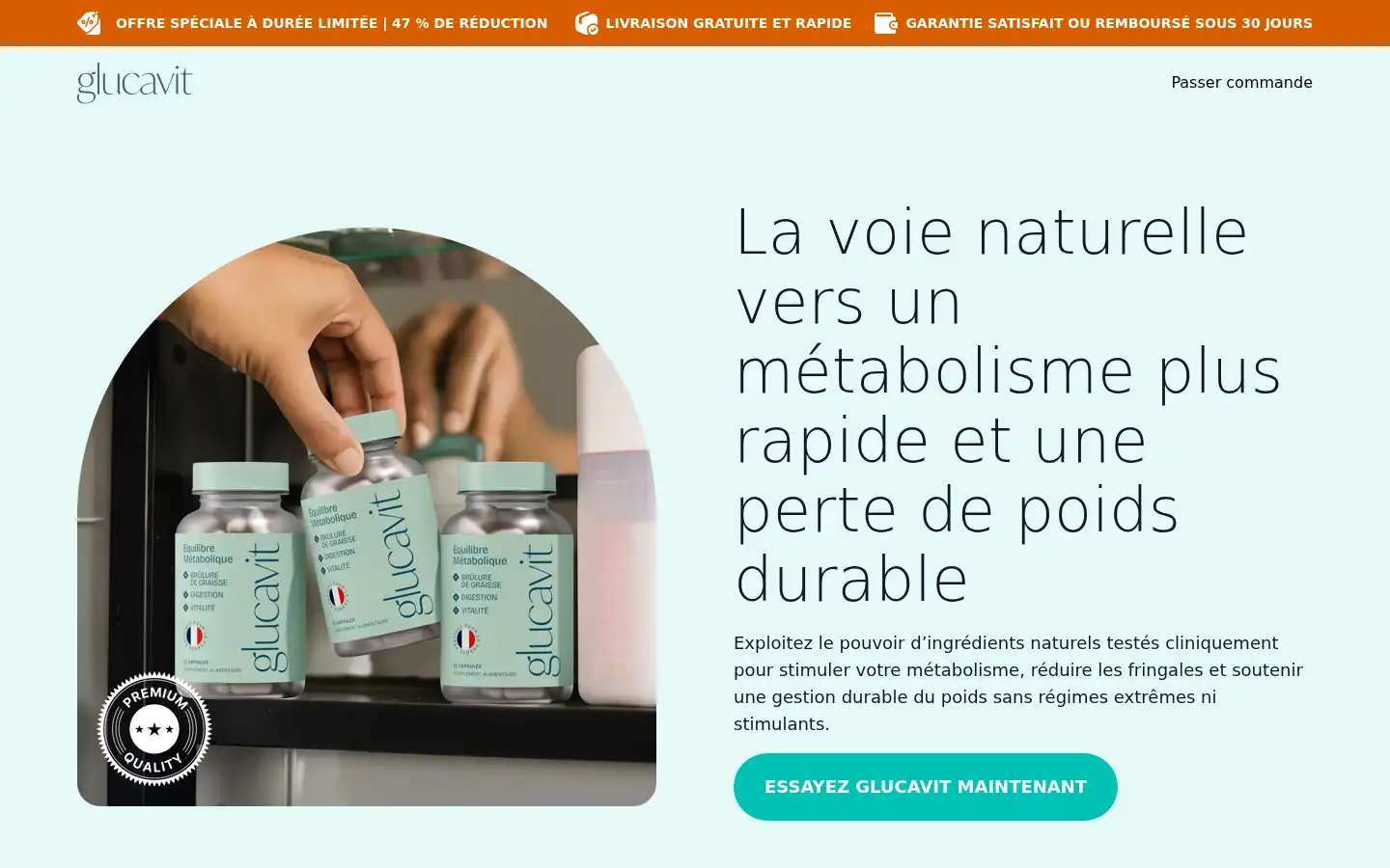 Screenshot of glucavit.com