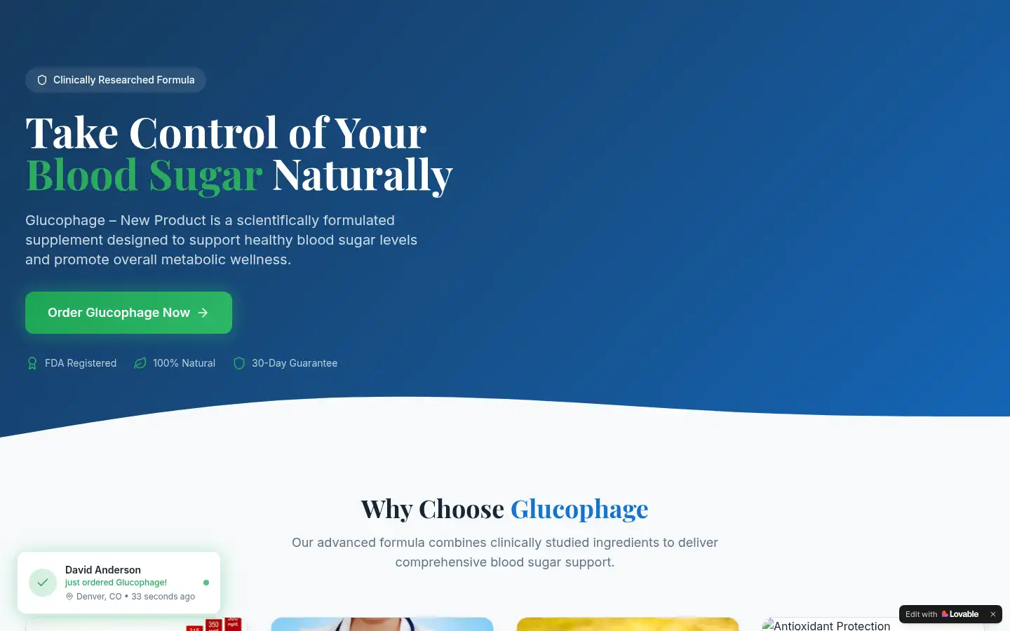 Screenshot of glucophage-new.lovable.app