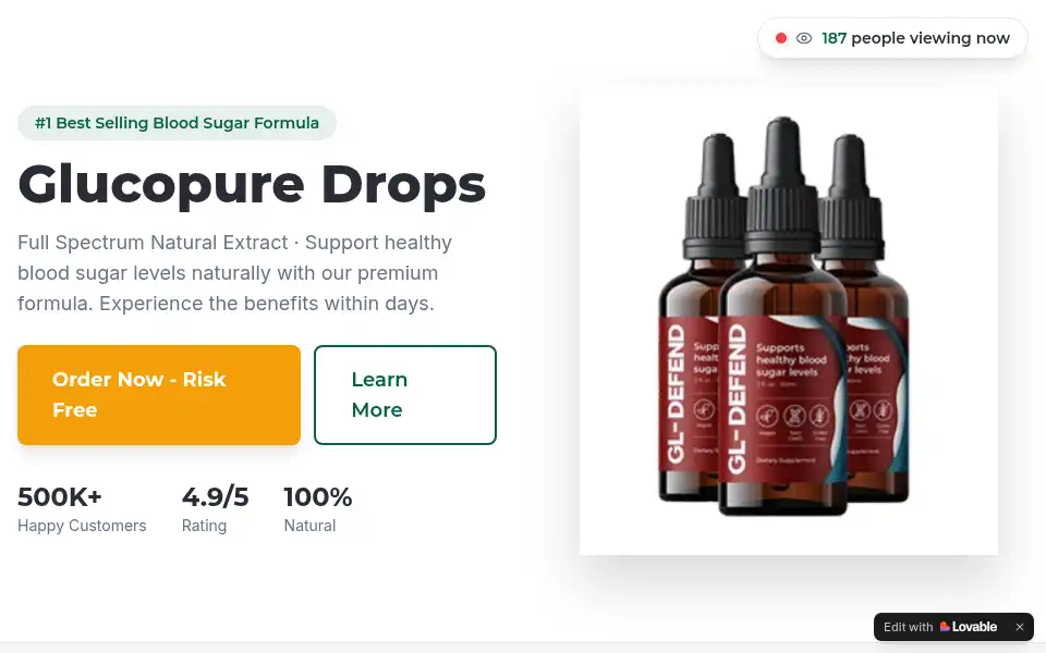 Screenshot of glucopure.lovable.app