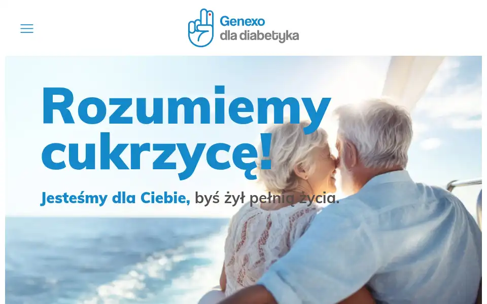 Screenshot of glucosense.com