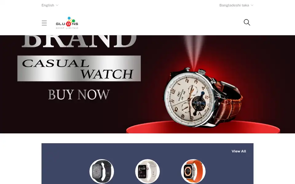 Screenshot of gluons.shop