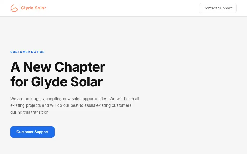 Screenshot of glydesolar.com