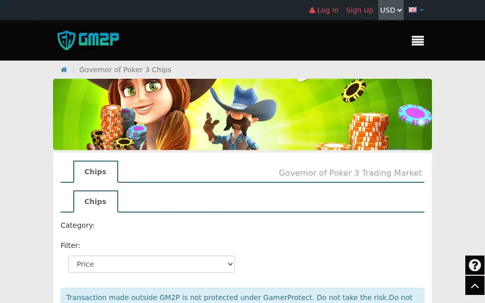 Screenshot of gm2p.com