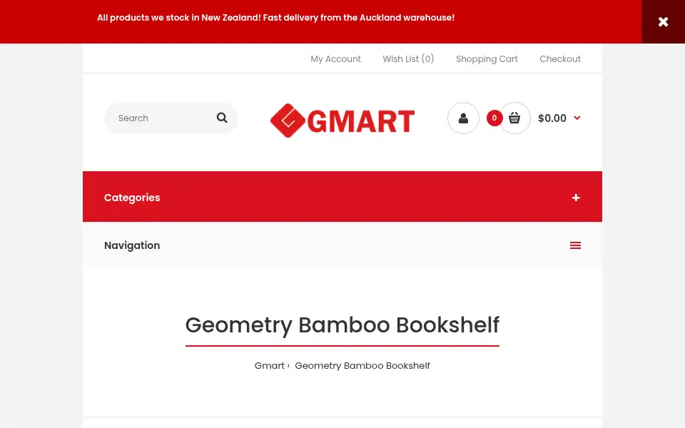 Screenshot of gmart.co.nz