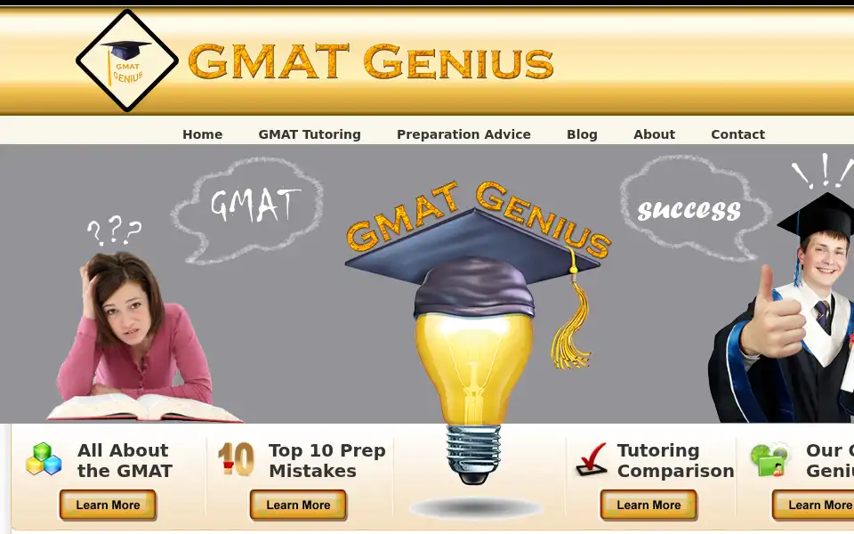 Screenshot of gmatgenius.com