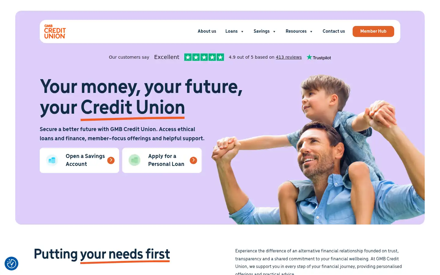 Screenshot of gmbcreditunion.com