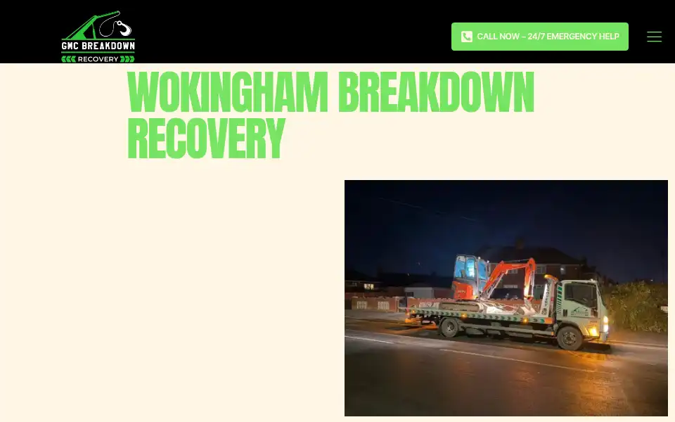 Screenshot of gmcbreakdownrecovery.co.uk