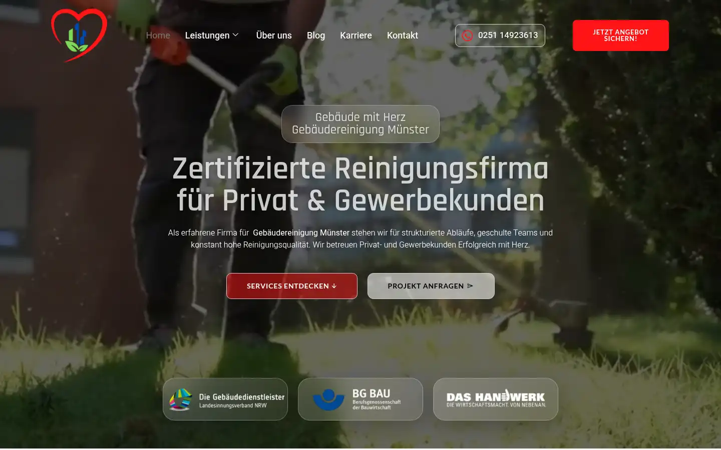 Screenshot of gmh-dienstleistung.de