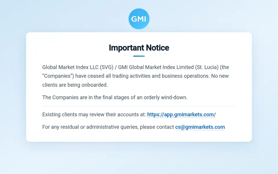 Screenshot of gmimarkets.com