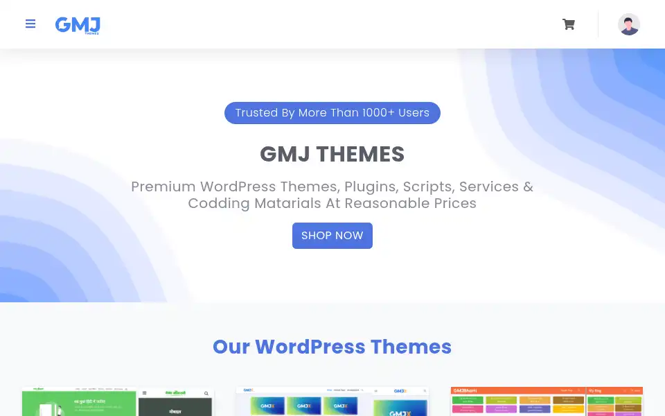 Screenshot of gmjthemes.com