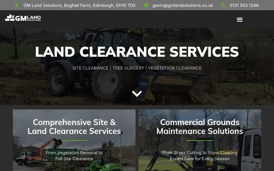 Screenshot of gmlandsolutions.co.uk