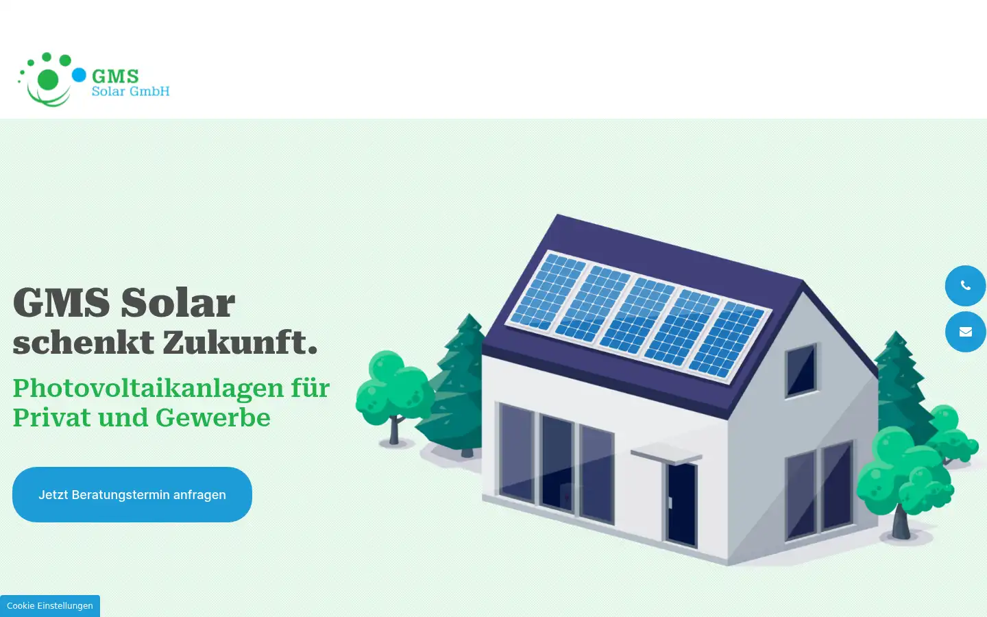 Screenshot of gms-solar.com