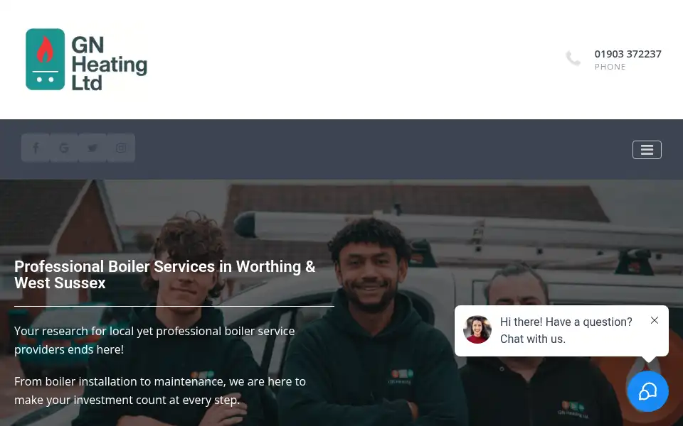 Screenshot of gnheating.com