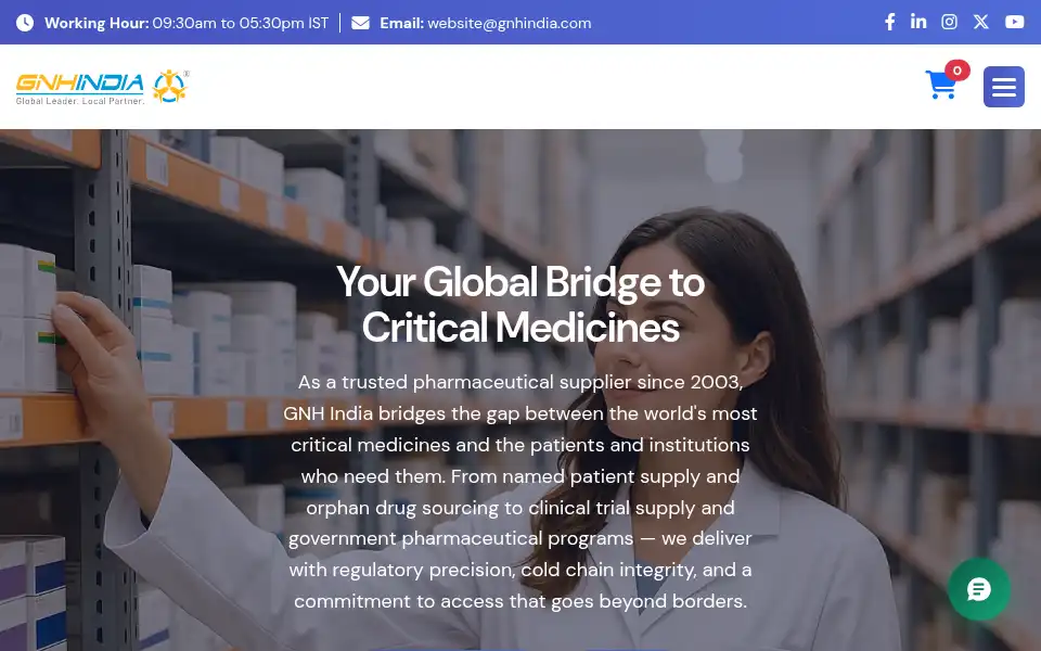 Screenshot of gnhindia.com