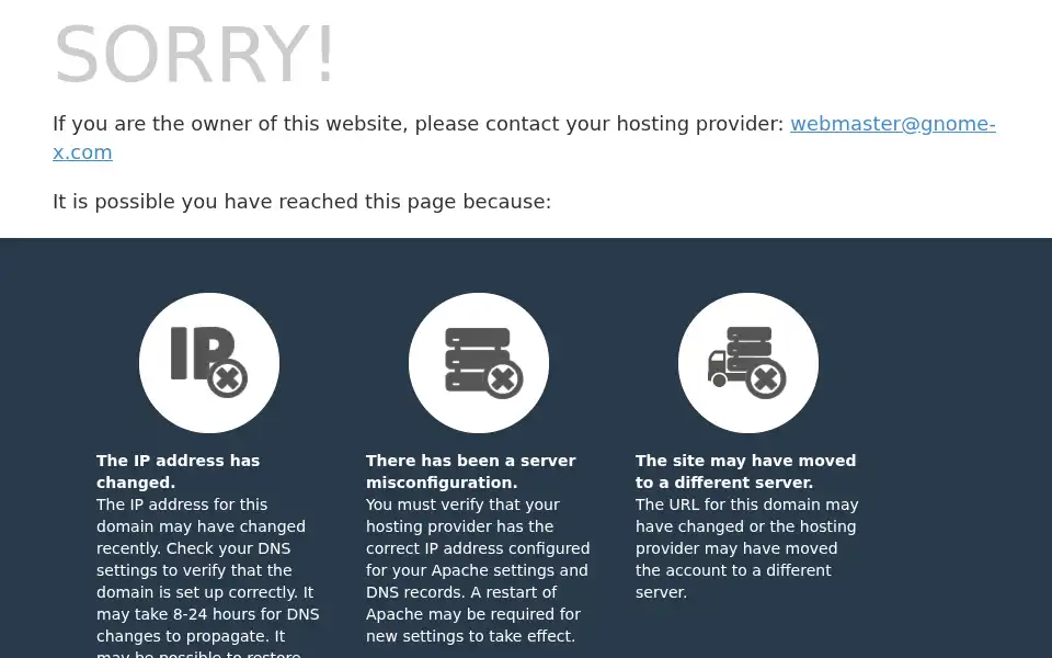 Screenshot of gnome-x.com