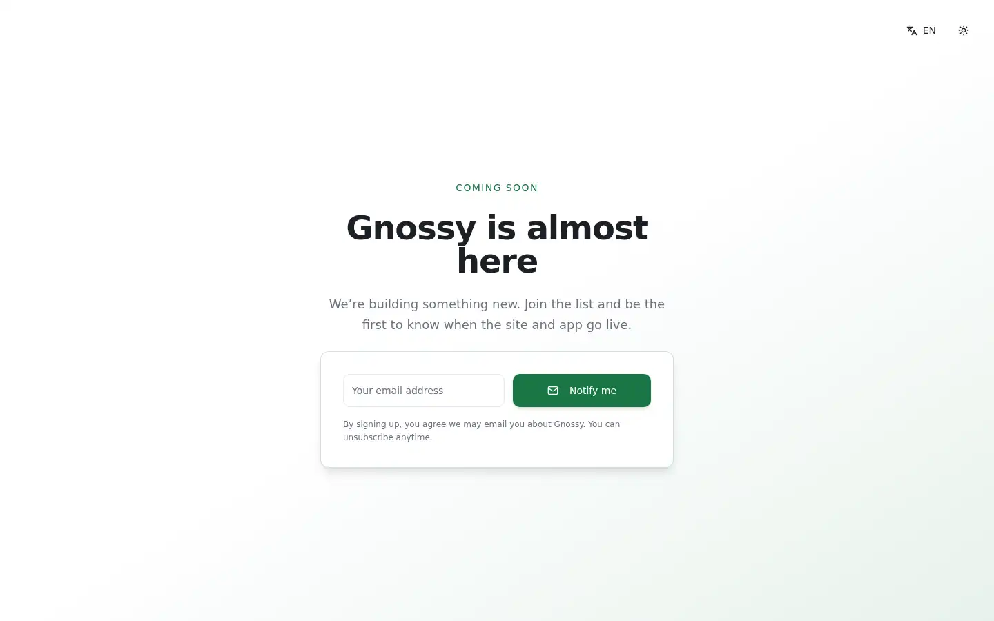 Screenshot of gnossy.ch