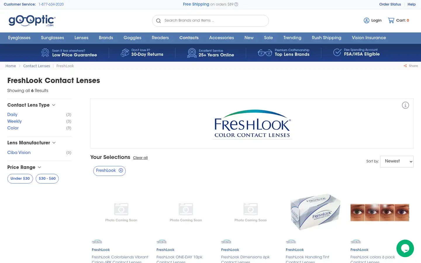 Screenshot of go-optic.com