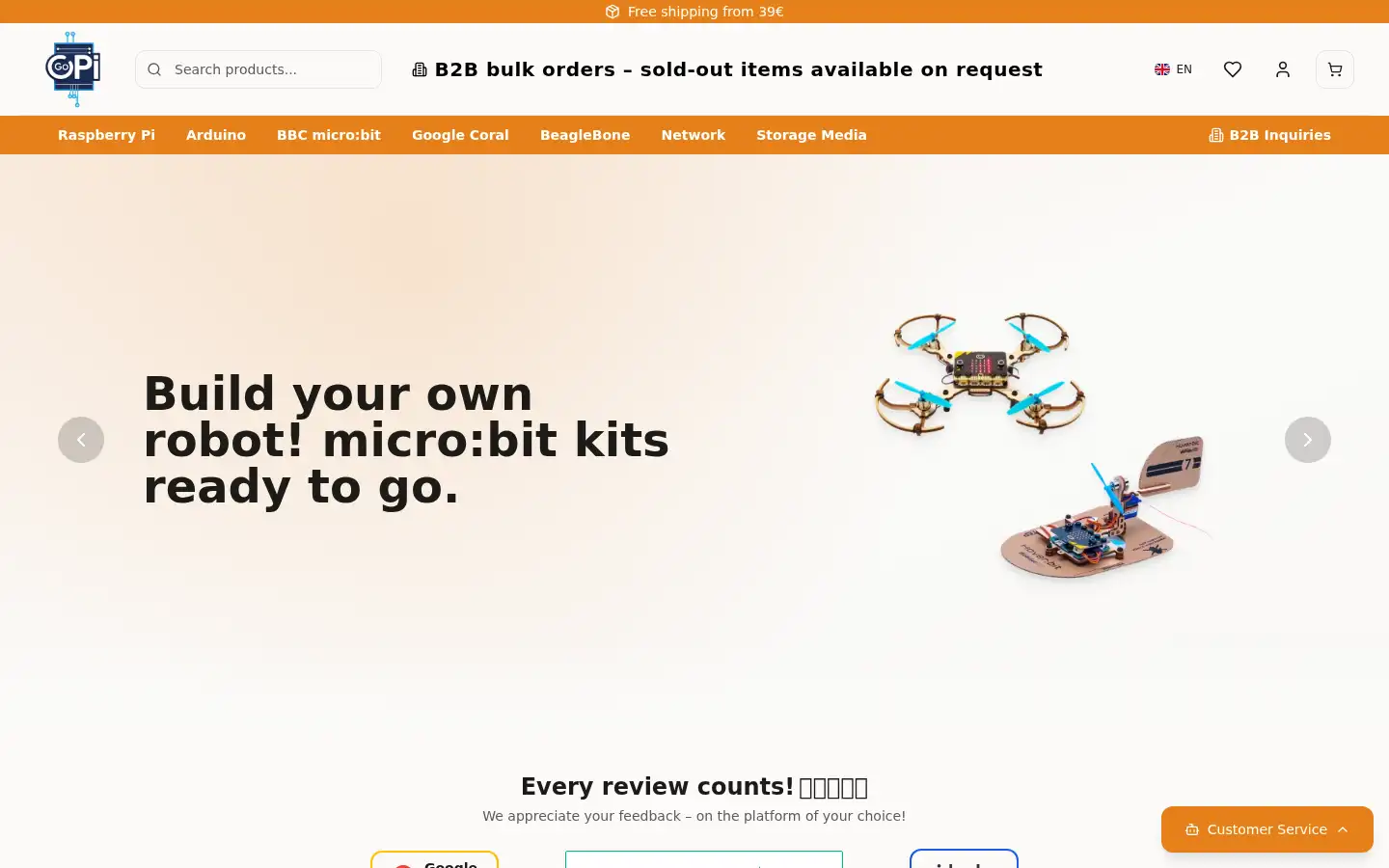 Screenshot of go-pi.de