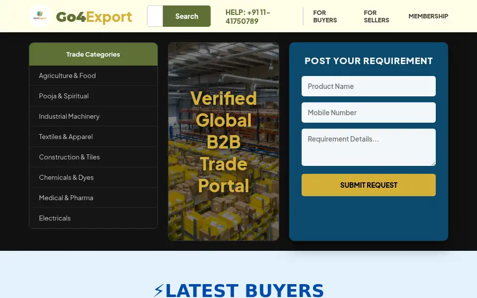 Screenshot of go4exportbusiness.com