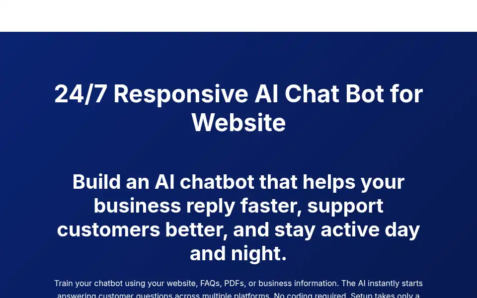 Screenshot of goaichatbot.com