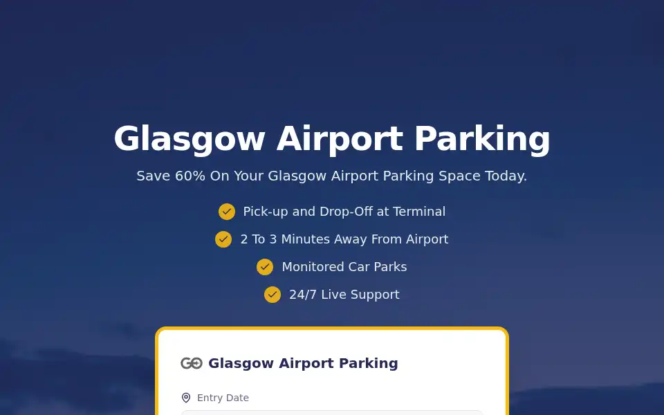 Screenshot of goairportparkingglasgow.com