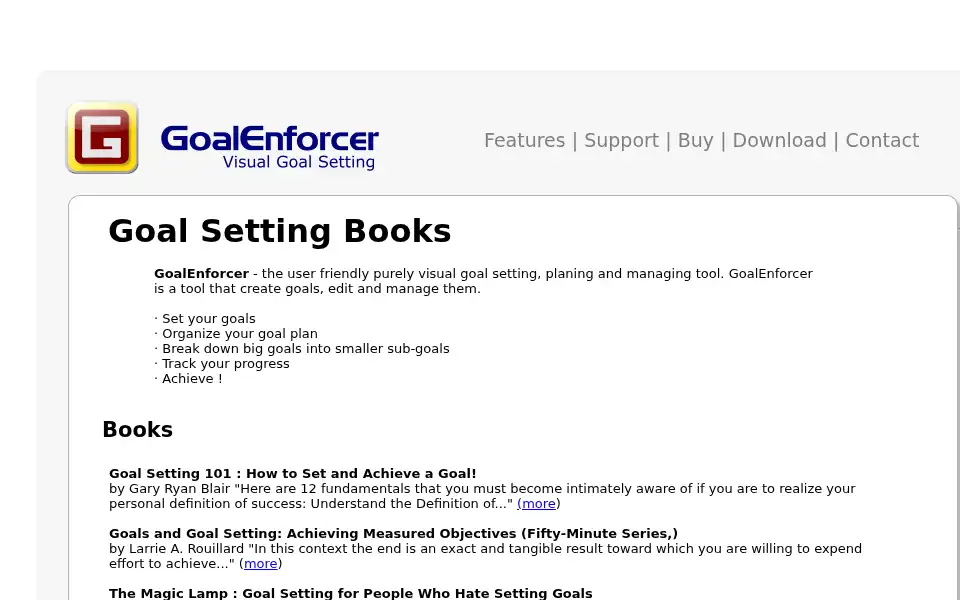 Screenshot of goalenforcer.com