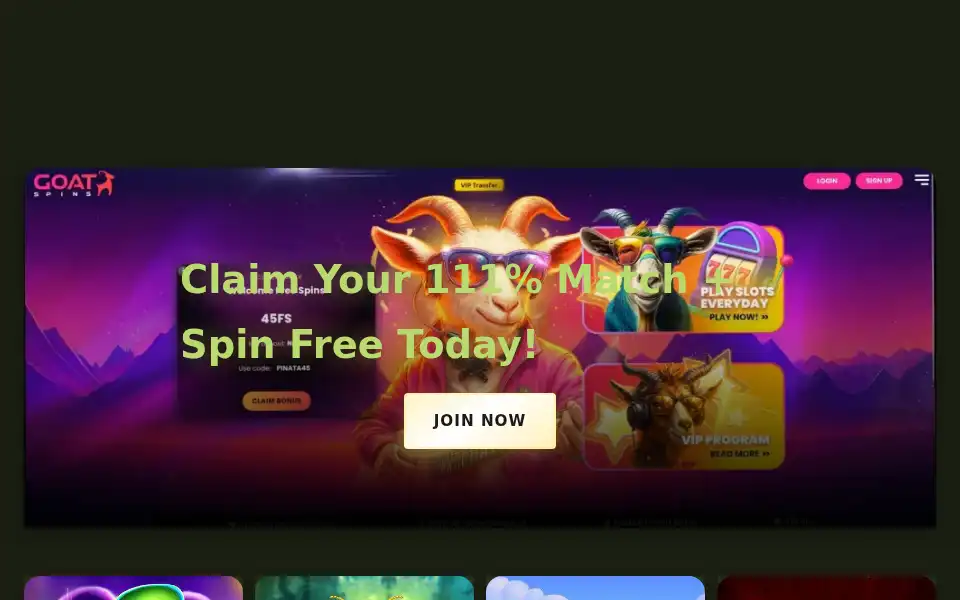 Screenshot of goat-spins-ca.com