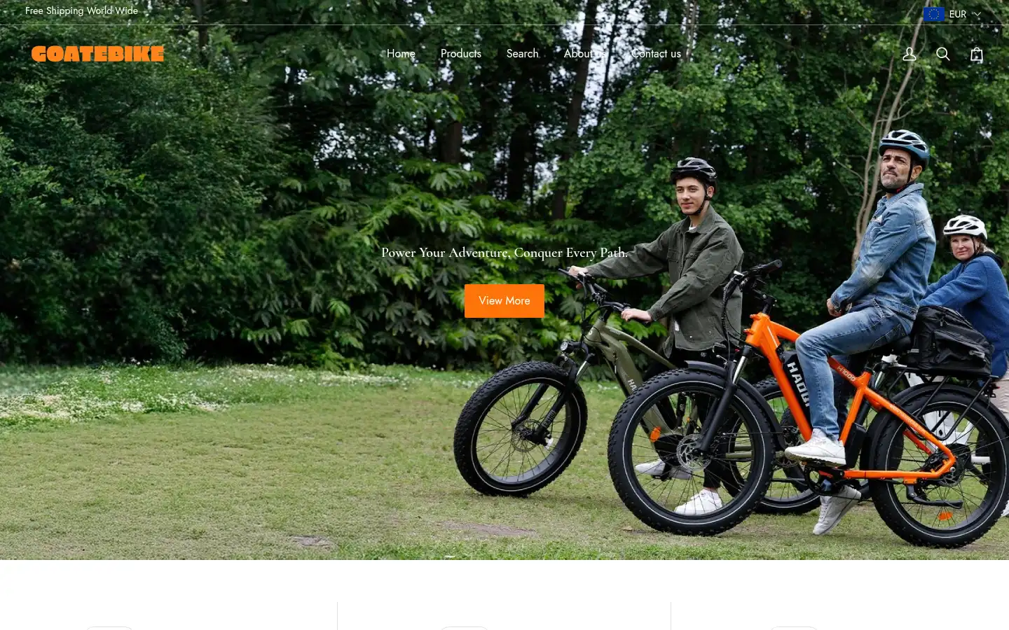 Screenshot of goatebike.shop