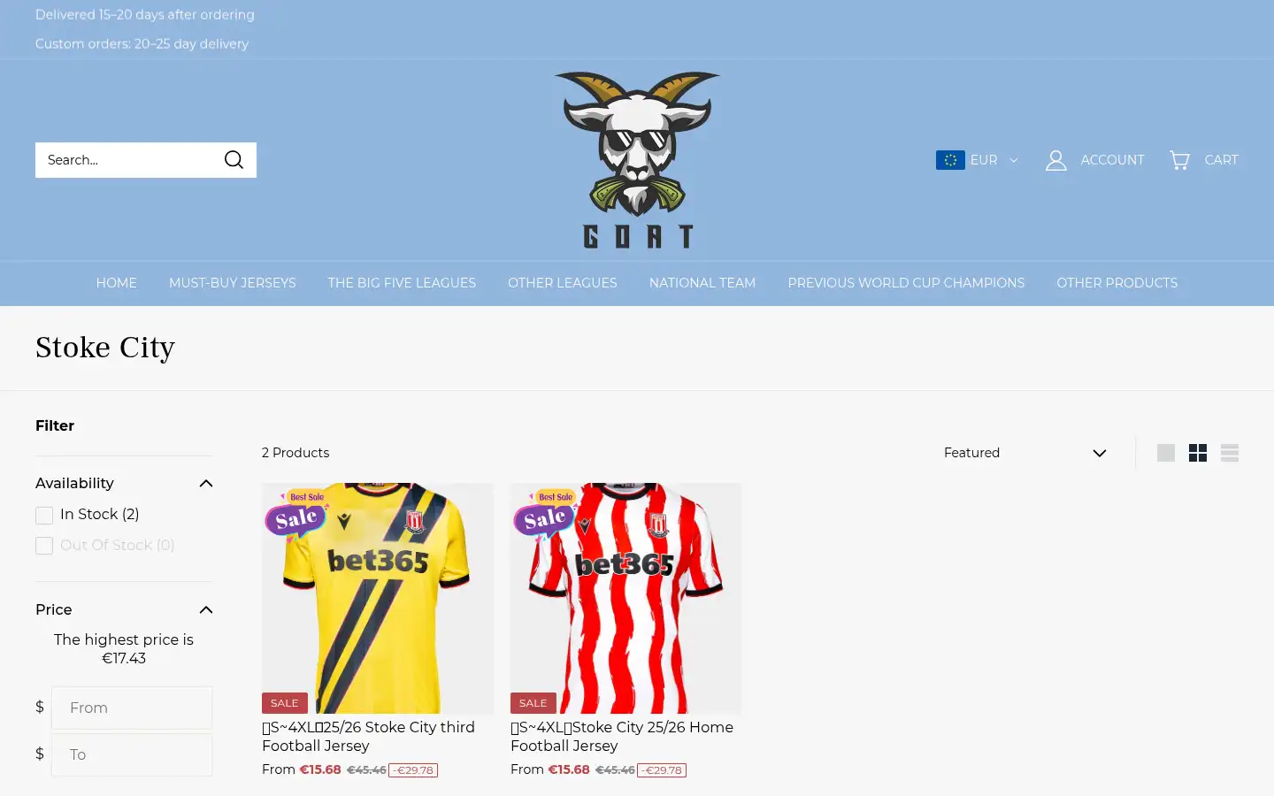Screenshot of goatkitsshop.com