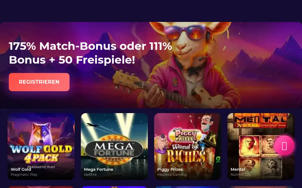 Screenshot of goatspins-eu.com