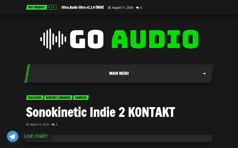 Screenshot of goaudio.me