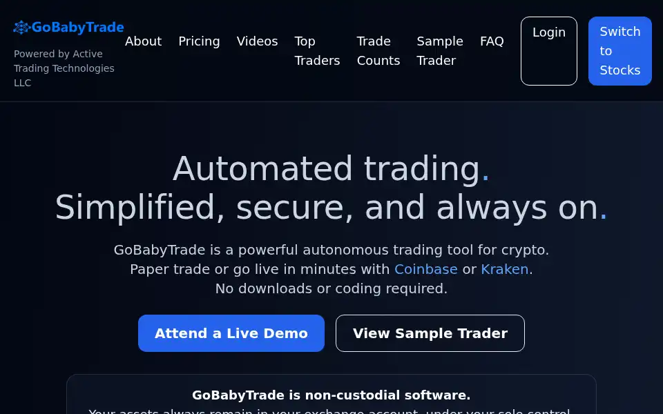 Screenshot of gobabytrade.com