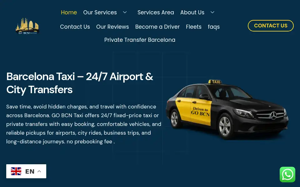 Screenshot of gobcntaxi.com