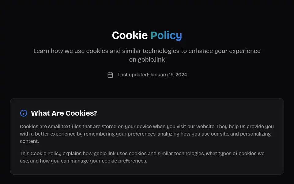 Screenshot of gobio.link