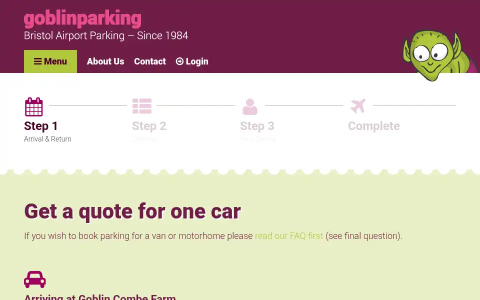 Screenshot of goblincombefarm.com
