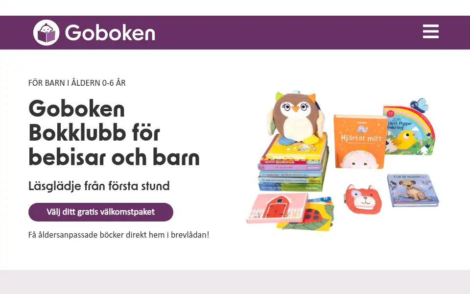 Screenshot of goboken.se