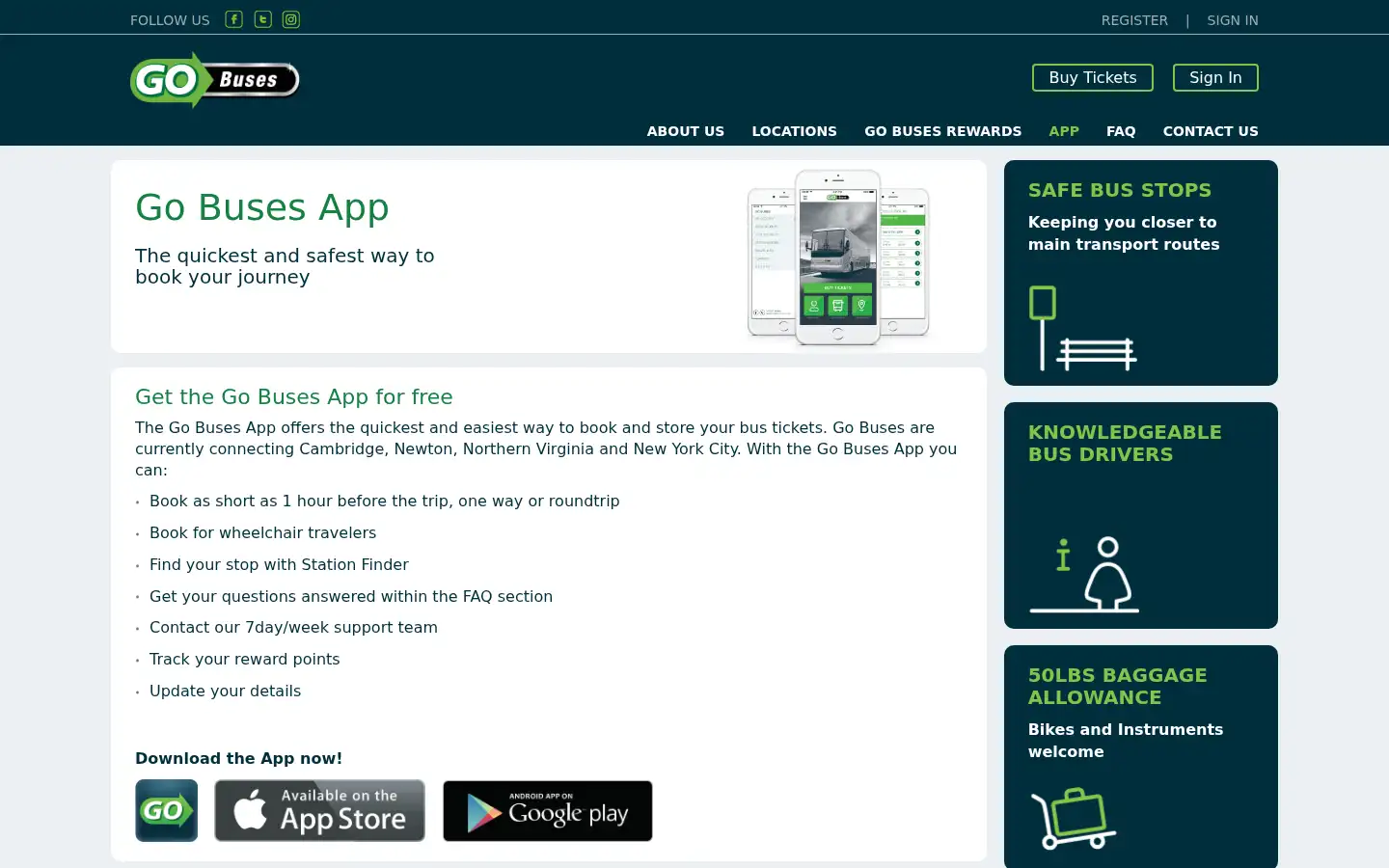 Screenshot of gobuses.com