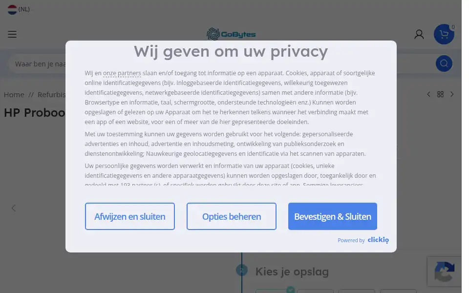 Screenshot of gobytes.nl
