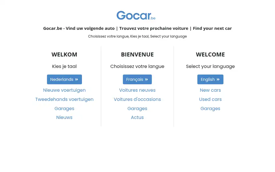 Screenshot of gocar.be