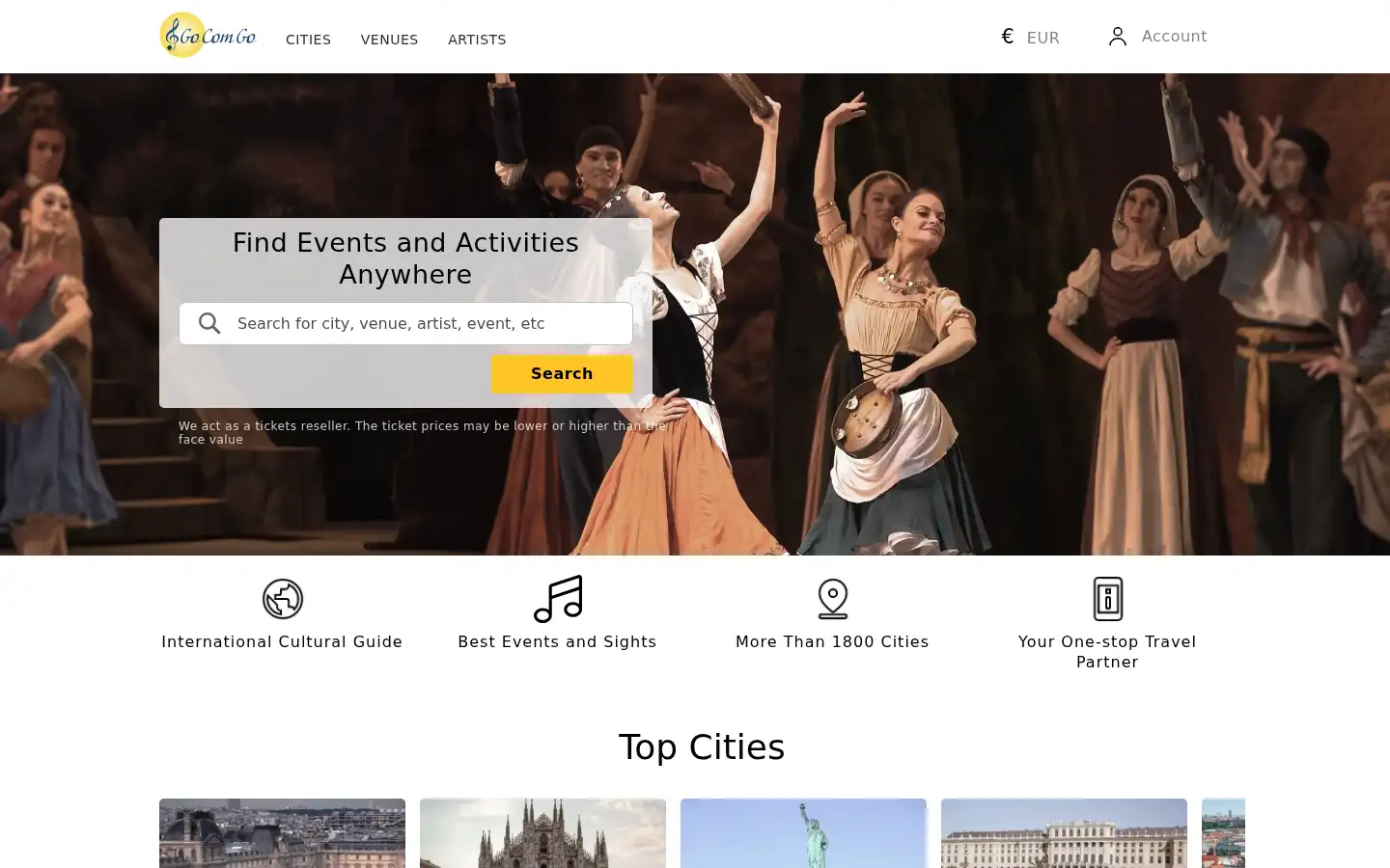 Screenshot of gocomgo.com