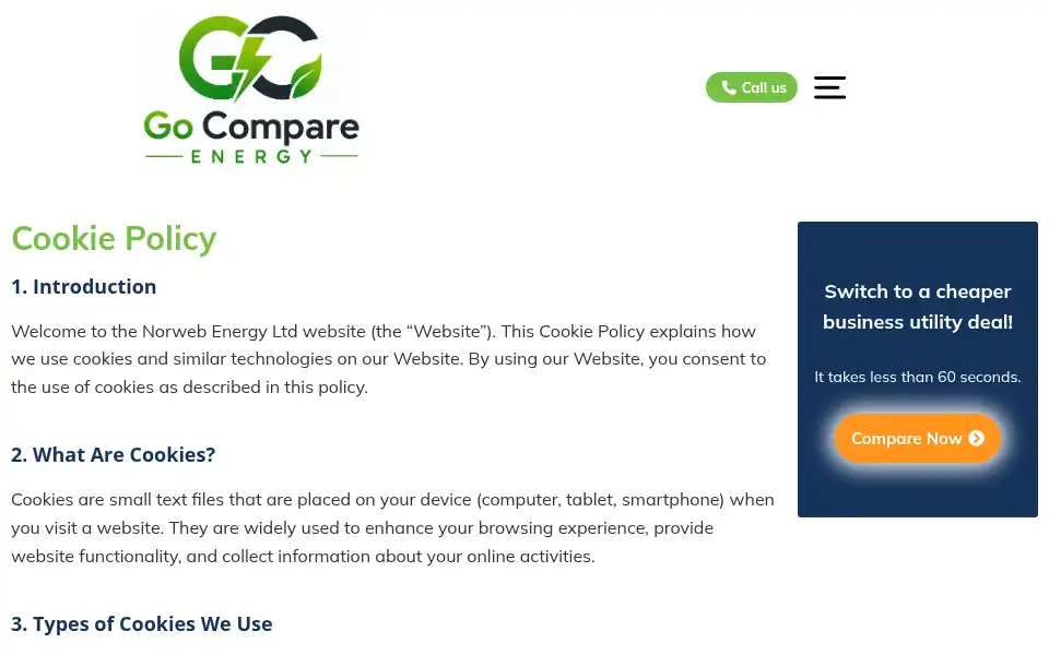 Screenshot of gocompareenergy.co.uk